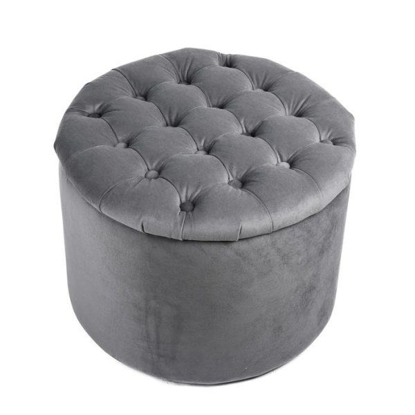 Пуф WOODEN круглый Серый — изображение 2