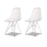 Набор из двух стульев С ПЛАСТИКОВЫМ СИДЕНИЕМ прозрачный