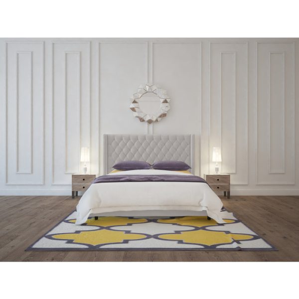 Кровать Wing-2 160x200 см Велюр Бежевый — изображение 6