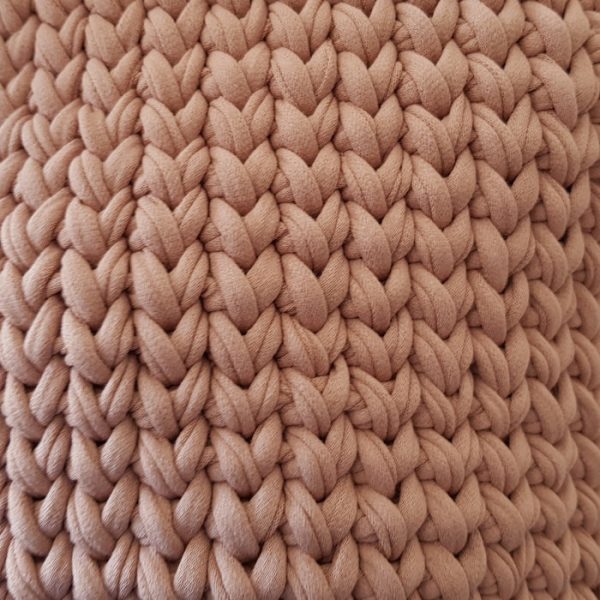 Вязаная корзина Какао круглая малая — изображение 4