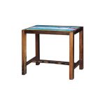 Стол барный Барни бело-голубой