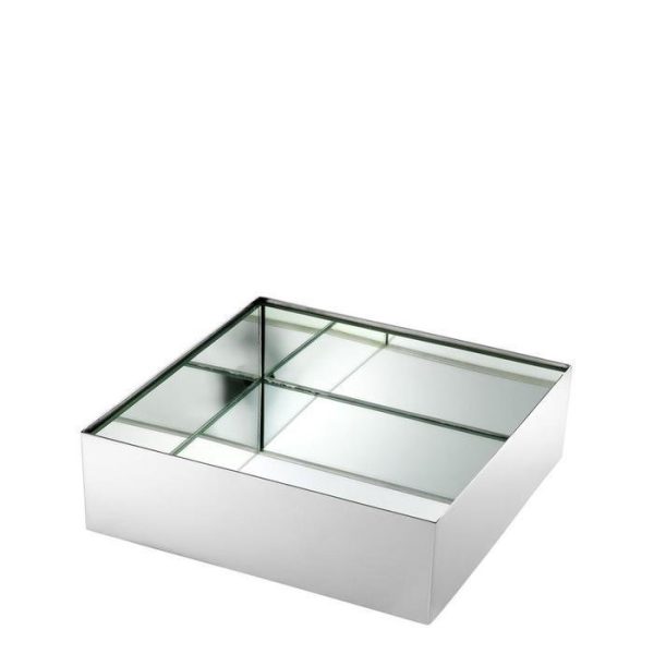 Шкатулка  Brook из никелированного металла со стеклянной прозрачной крышкой — изображение 3