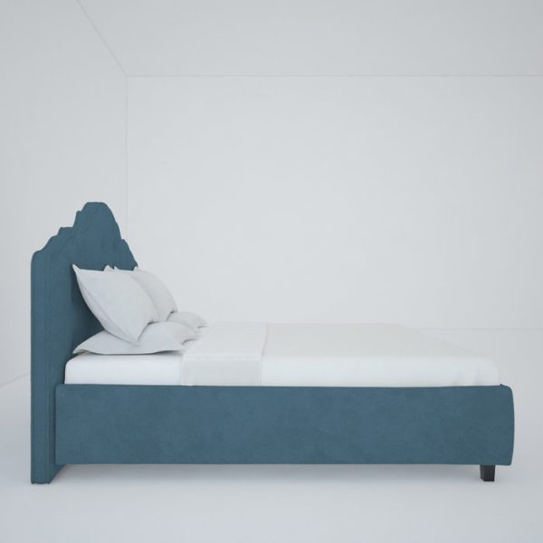 Кровать Palace 140x200 см Велюр цвета морской волны — изображение 5