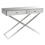 Зеркальный консольный столик с двумя ящиками Hollywood