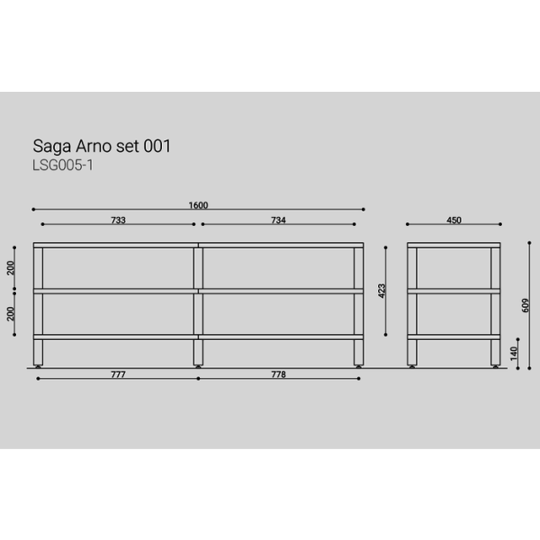 Тумба под ТВ Latitude SAGA ARNO SET 001 желтого цвета — изображение 2