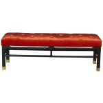 Банкетка из металла и текстиля