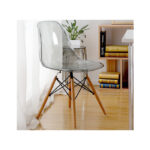 Набор из четырех стульев с серым прозрачным сидением фото и цена, купить