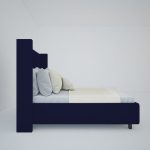 Кровать Wing-2 180x200 см Велюр Синий — изображение 5