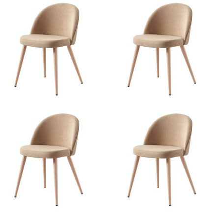 Набор из четырех бежевых стульев Томас с мягким сидением