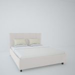 Кровать в отделке бежевым велюром Royal Black 160х200 — изображение 4