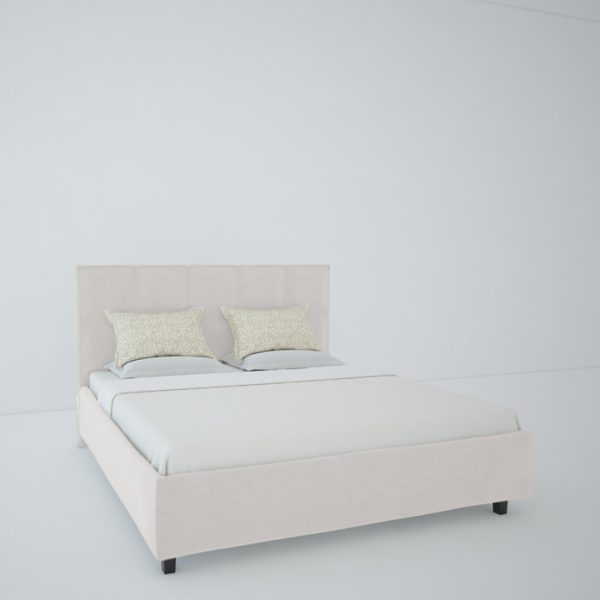 Кровать в отделке бежевым велюром Royal Black 160х200 — изображение 4