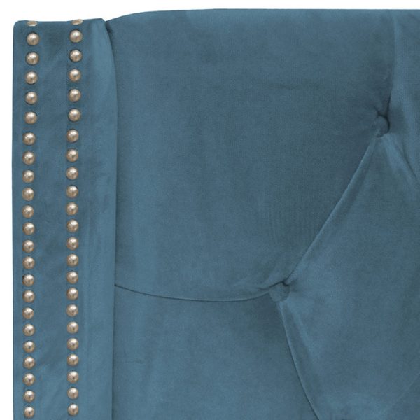 2926product_gallery_photo_5d0b55a3-712c-498c-845d-096854a0b926.jpg Кровать с декоративными гвоздиками Wing 160x200 см Велюр Морская волна — изображение 9