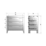 Комод  New life changing table brushed concrete grey — изображение 3