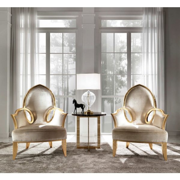 Приставной Журнальный столик DV HomeCollection BYRON tavolo lampada из мрамора и нержавеющей стали — изображение 10