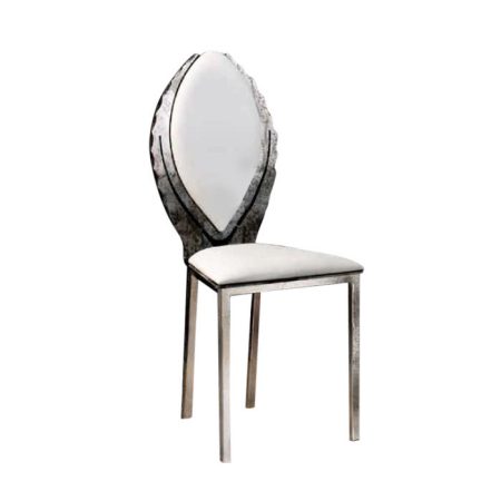 Стул MM Lampadari Pavone на металлических ножках серебряного цвета
