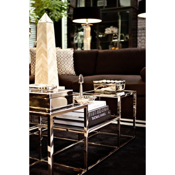 Журнальный столик  Smythson с полками из дымчатого стекла — изображение 2