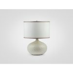 Лампа настольная на ножке из сливочно-белого декоративного стекла