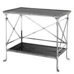 Журнальный столик  Monte Carlo со столешницей из черного стекла 