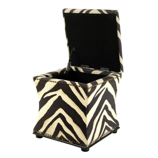 Пуф  Zebra обтянут тканью с рисунком под зебру  — изображение 2