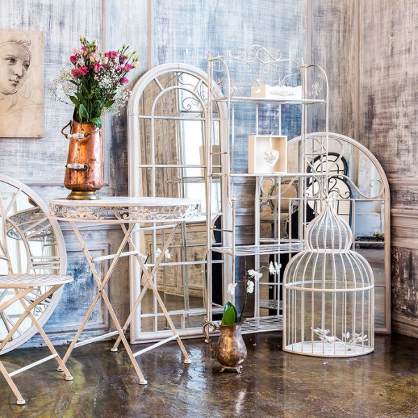 Настенное зеркало «Шайо» (белый антик) — изображение 2