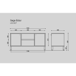 Тумба под ТВ  Latitude SAGA EIDUR бордовая — изображение 2