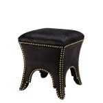 Пуф  la Cigale обтянут тканью черного цвета 45х39 см