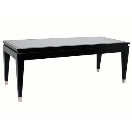 Журнальный столик Black Glass Top из массива дерева
