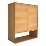 БУФЕТ- КНИЖНЫЙ ШКАФ С ДВУМЯ ДВЕРЬМИ натуральный дуб 