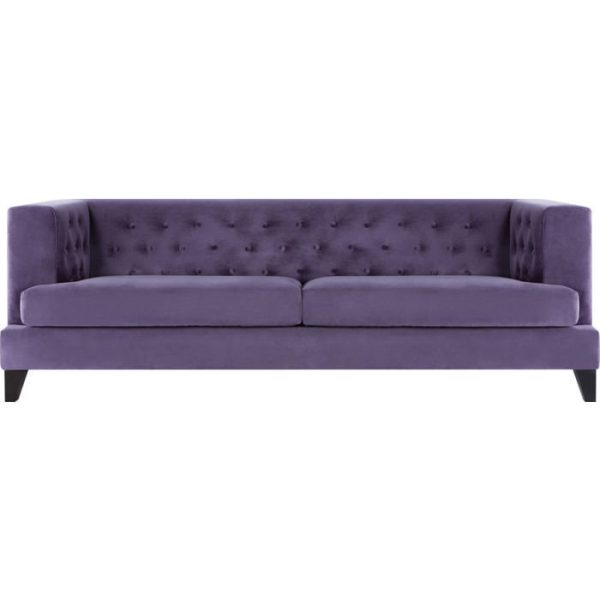 Диван с обивкой из фиолетовой ткани  — изображение 2