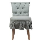 стул с мягкой обивкой  Denim Chambray Голубой