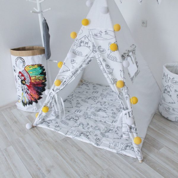 Тканевая корзина-раскраска Painter из 100% хлопка — изображение 7