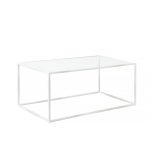 Журнальный стол Darmian 2 white прозрачное стекло