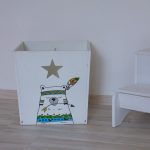 Деревянный ящик для игрушек розовый с сердечком — изображение 9