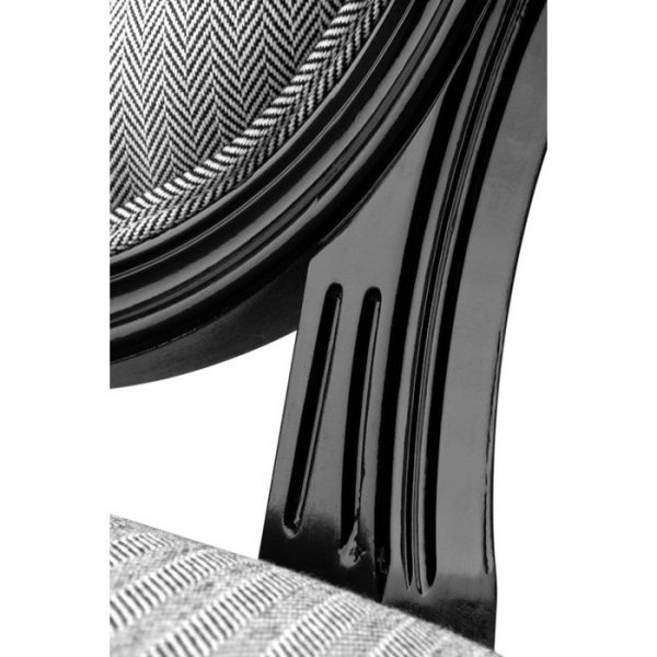 Стул  Louis Philip обтянут тканью черно-белого цвета — изображение 3