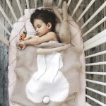 Плед Зайка 60х90 лен+белый