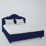 Кровать Palace 200x200 см Велюр Синий — изображение 6