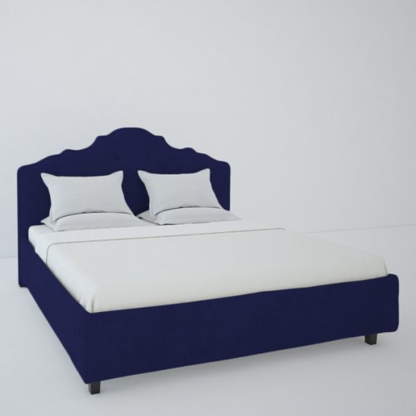 Кровать Palace 200x200 см Велюр Синий — изображение 6