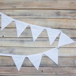 Гирлянда из флажков Simple White из 100% хлопка