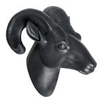 Декоративная голова барана Чёрная