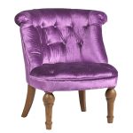 Кресло Sophie Tufted Slipper Chair Лиловый Микровелюр