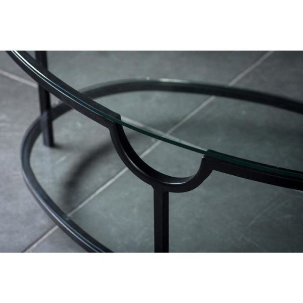 Столик журнальный Олдем с овальной столешницей из стекла — изображение 4