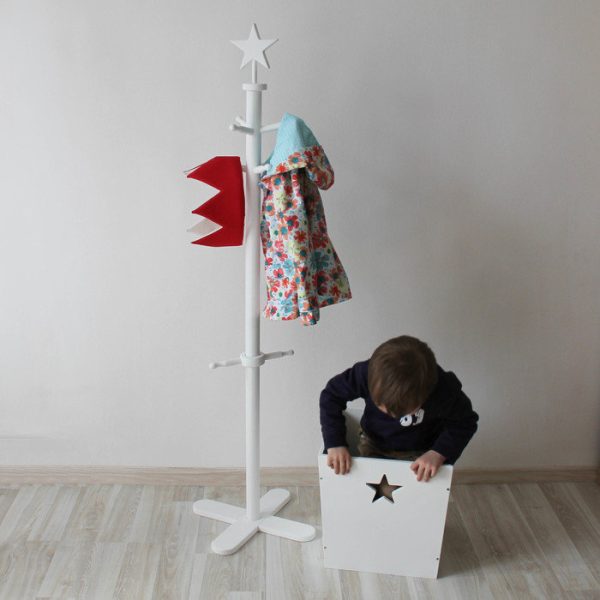 Детская вешалка на ножке белая — изображение 2