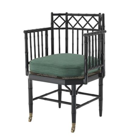 Кресло  Xavier с деревянным каркасом черного цвета