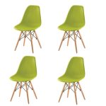 Набор из 4-х стульев Eames зеленый