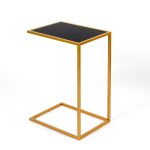 Кофейный столик Poegle gold черное стекло