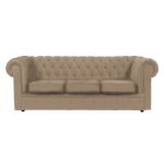 Диван Chesterfield большой Бежевый Лён