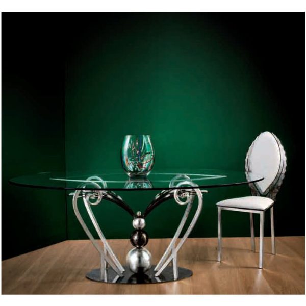 Стул MM Lampadari Pavone на металлических ножках серебряного цвета — изображение 3