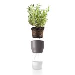 Горшок для растений с функцией самополива 11 см серый — изображение 3