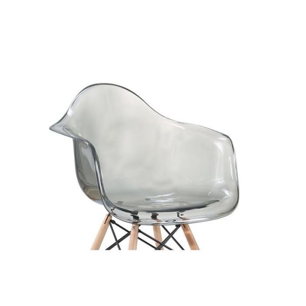 Стул-кресло с серым прозрачным сидением — изображение 3