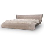 Кровать Meridian с обивкой из кожи и ткани 200х200 см — изображение 3